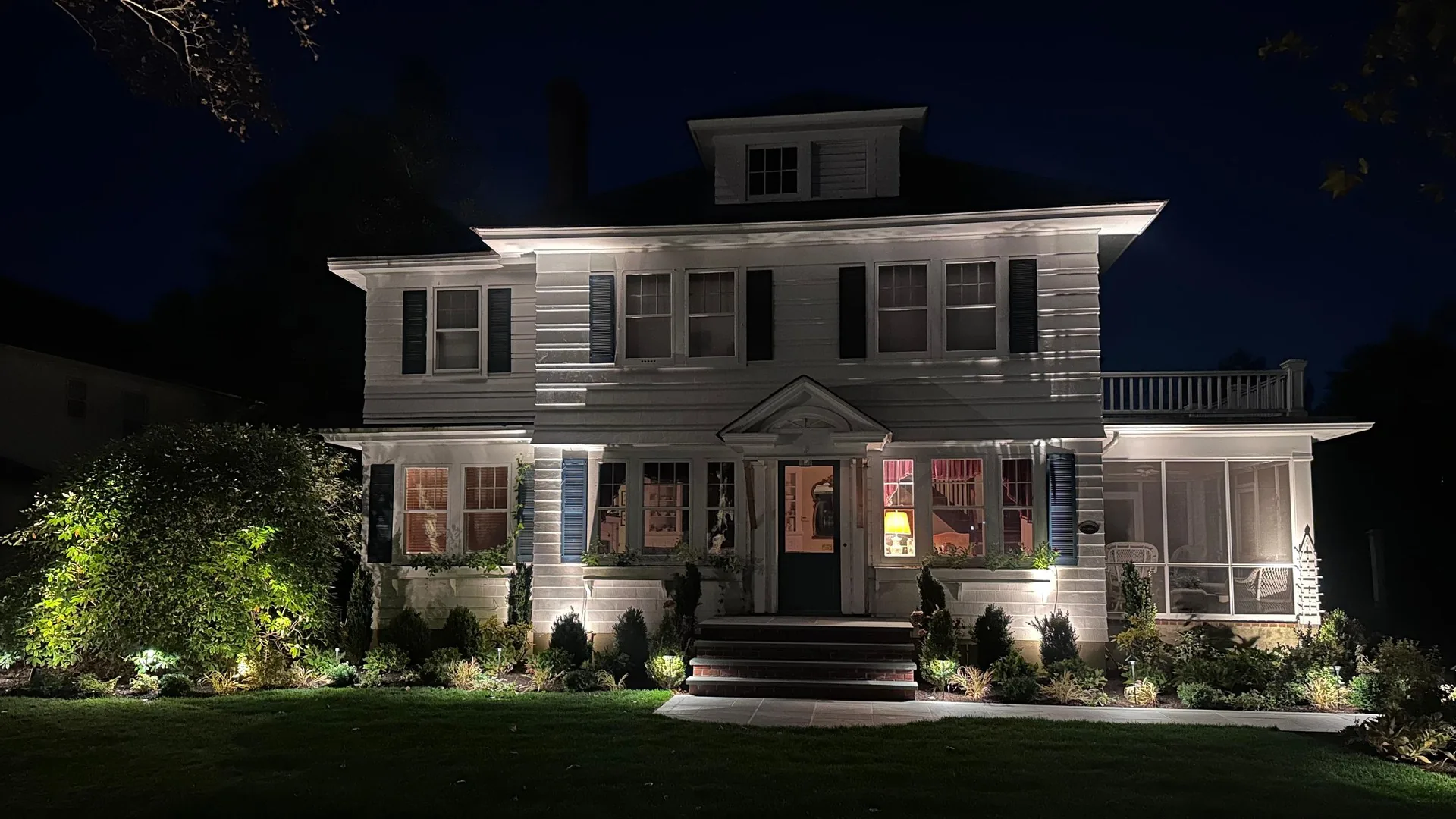 Manicured lawn Bay Shore NY